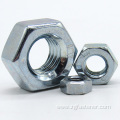 GB6172 blue white zinc galvanized Hexagon thin Nuts